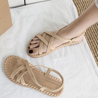 Giày sandal phong cách trẻ trung đan dây chéo năng động cho nữ