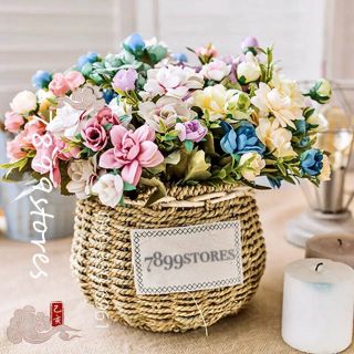 Giỏ cối mây bện gói hoa