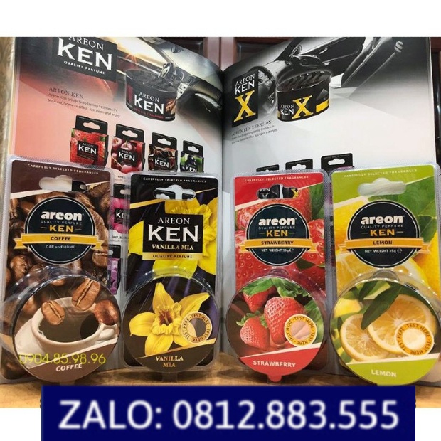 Sáp Thơm Nước Hoa Ô Tô AREON Khử Mùi Xe Hơi Cao Cấp - Areon KEN Chính Hãng Nhập Khẩu Bulgaria (nhiều mùi)