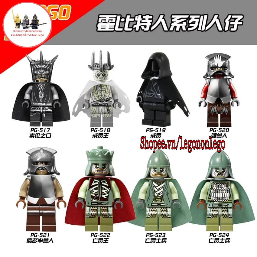 Minifigure lính trung cổ chúa tể của những chiếc nhẫn Lord of the Rings quân đội lính quỷ PG8036