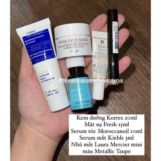 Set 5 món dưỡng da nhiều hãng (Caudalie, Fresh, GlamGlow, Korres…)