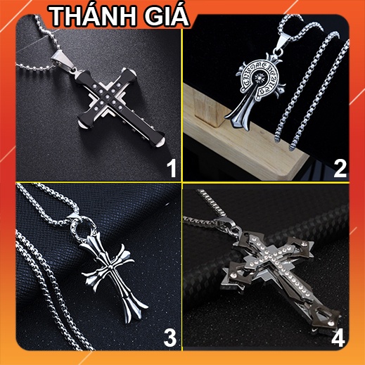 Dây chuyền nam titan thánh giá vòng cổ nam nữ thập giá mẫu TT1 Bảo Bảo Store