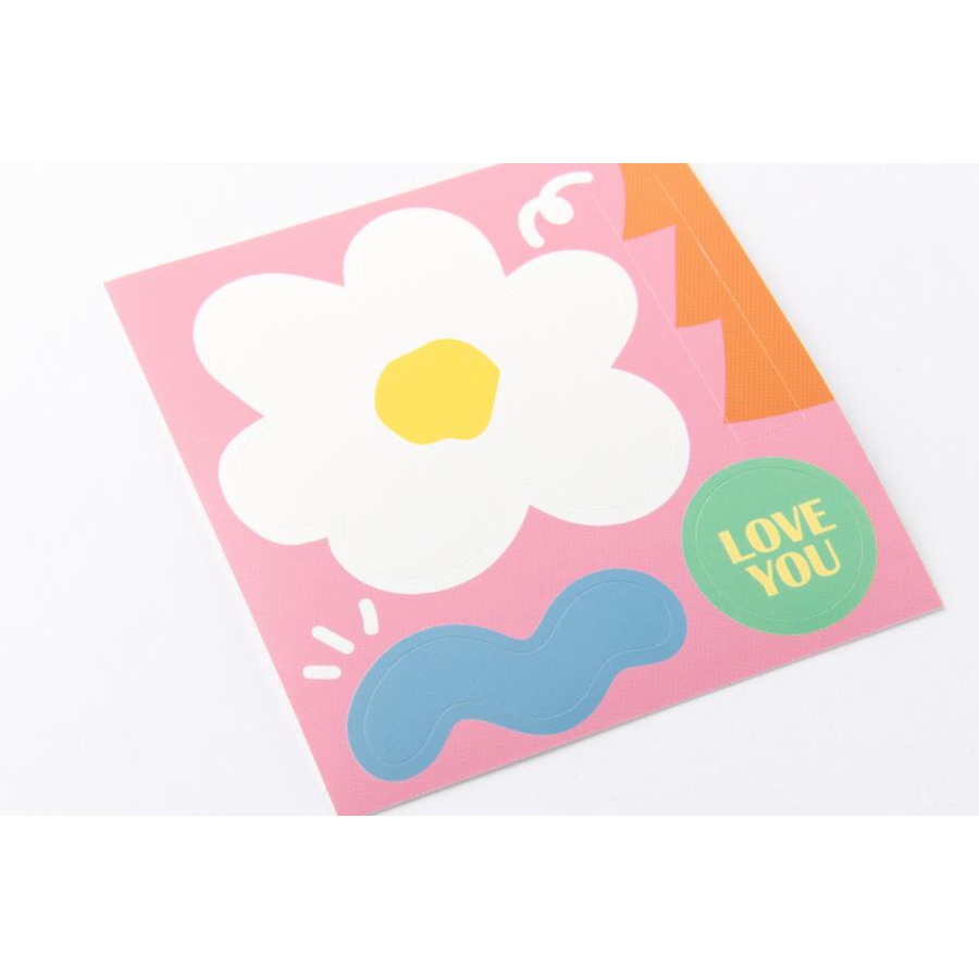 Set 18 Tấm Sticker Size Hình Vuông ARTBOX Hàn Quốc Nhiều Kiểu Họa Tiết Xinh Xắn