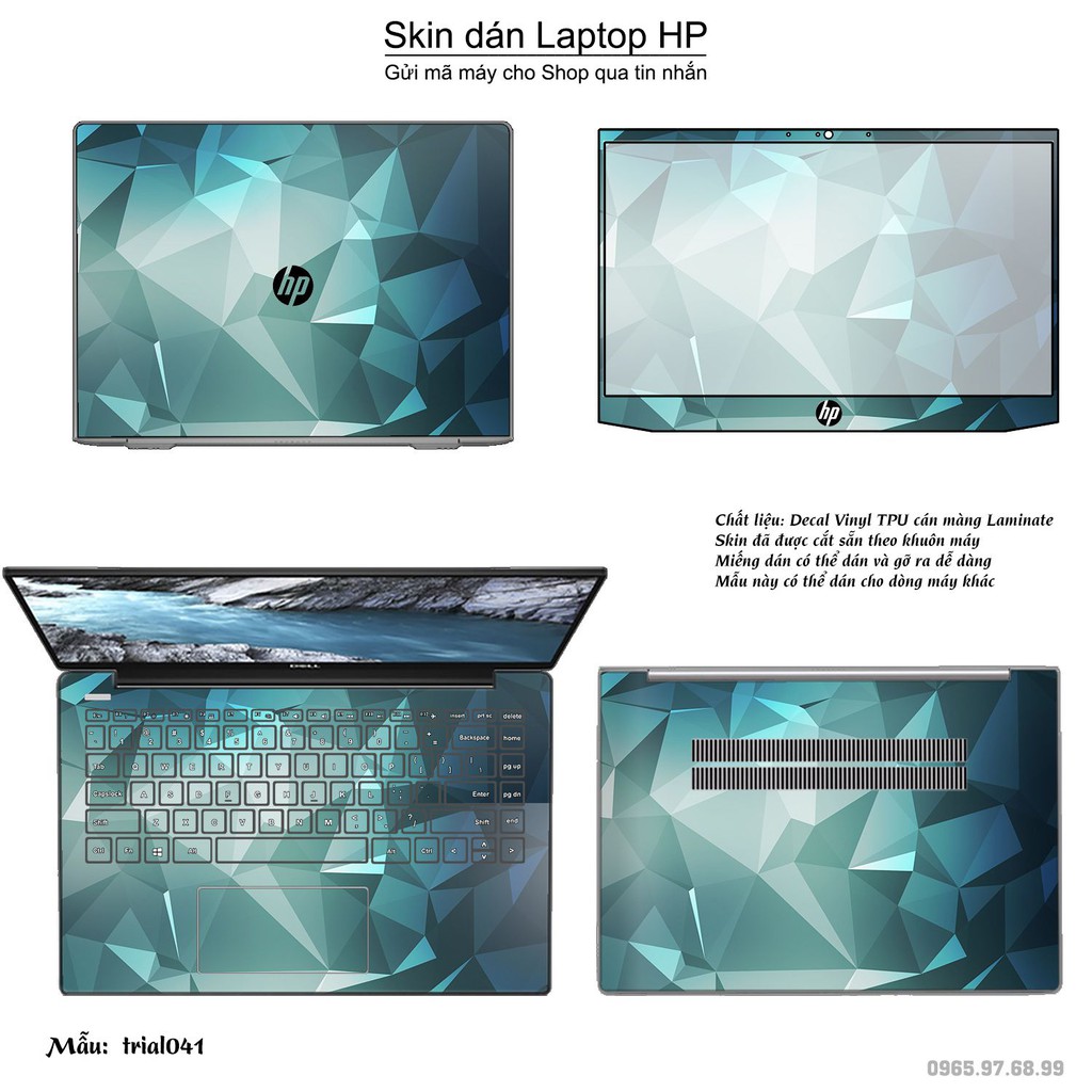 Skin dán Laptop HP in hình Đa giác _nhiều mẫu 7 (inbox mã máy cho Shop)