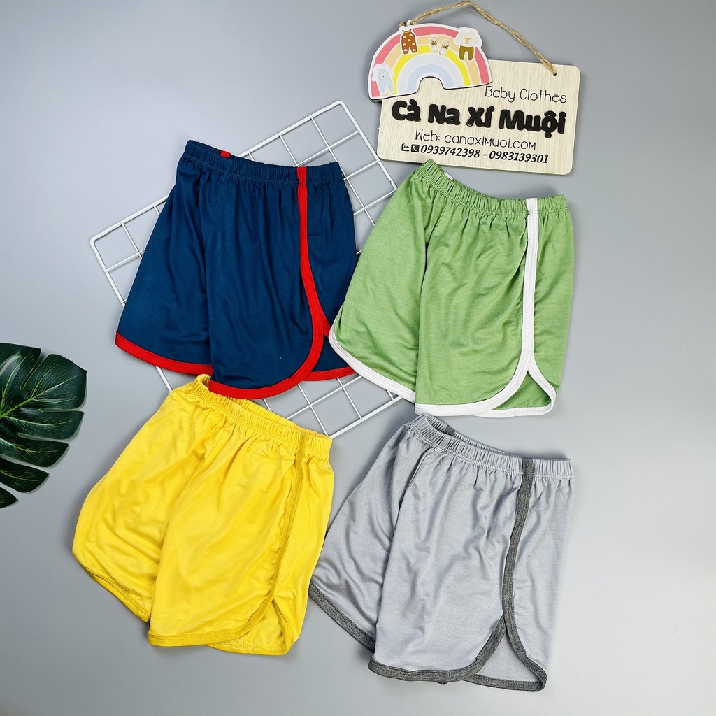 FULLSIZE9-32KG Set 4 Quần Ngắn Thun LạnhFREE SHIPHàng Chuẩn Hoạ Tiết Dể Thương Cho Bé Gái Bé Trai, Đủ