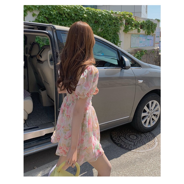 Đầm Hoa Cúp Ngực Bochun Lưng