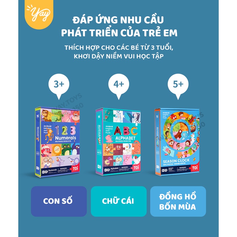 Bộ Xếp Hình Nhận Thức Đầu Đời 3 Chủ Đề cho bé 3+ - TOi