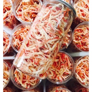 Mực xé sợi hấp nước dừa