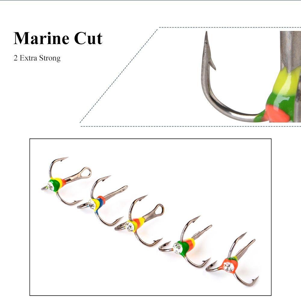 LANSEL Set 5 Lưỡi Câu Cá Mùa Đông Bằng Thép Carbon Phong Cách Mới