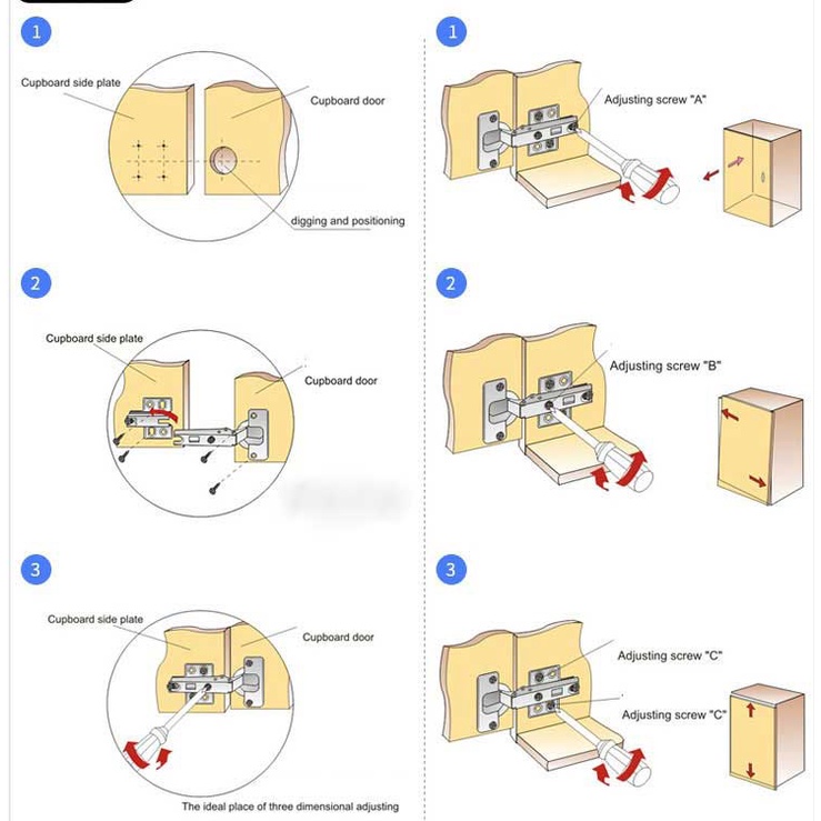 Bản lề thẳng Nguyên Việt cao cấp siêu bền đẹp