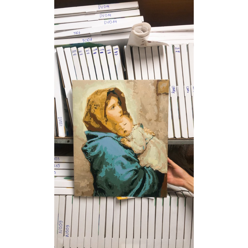 Tranh số hóa các mẫu công giáo căng khung  Kích thước 40-50