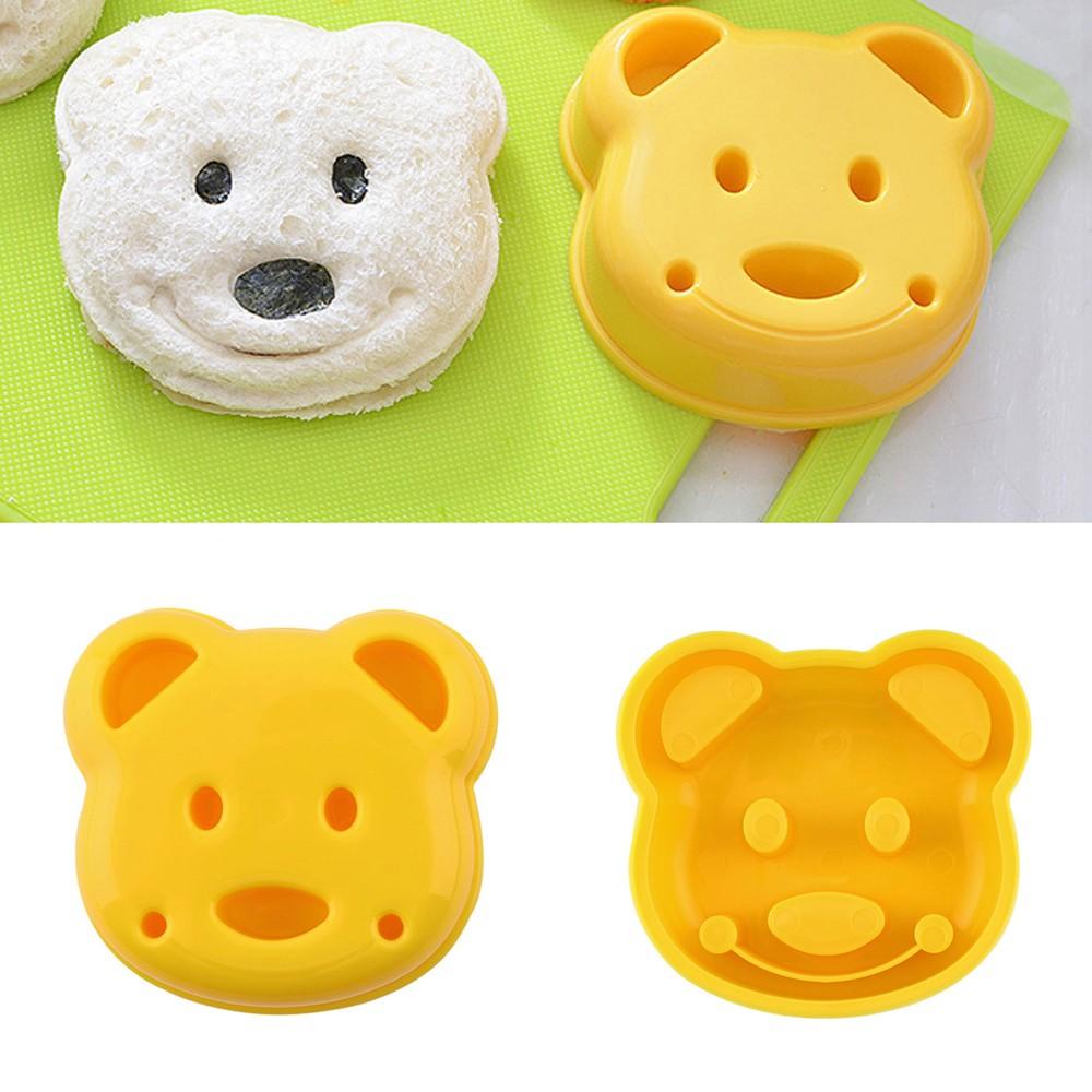 CONOPERY Khuôn Làm Bánh Mì Bằng Nhựa Hình Gấu Nhỏ DIY