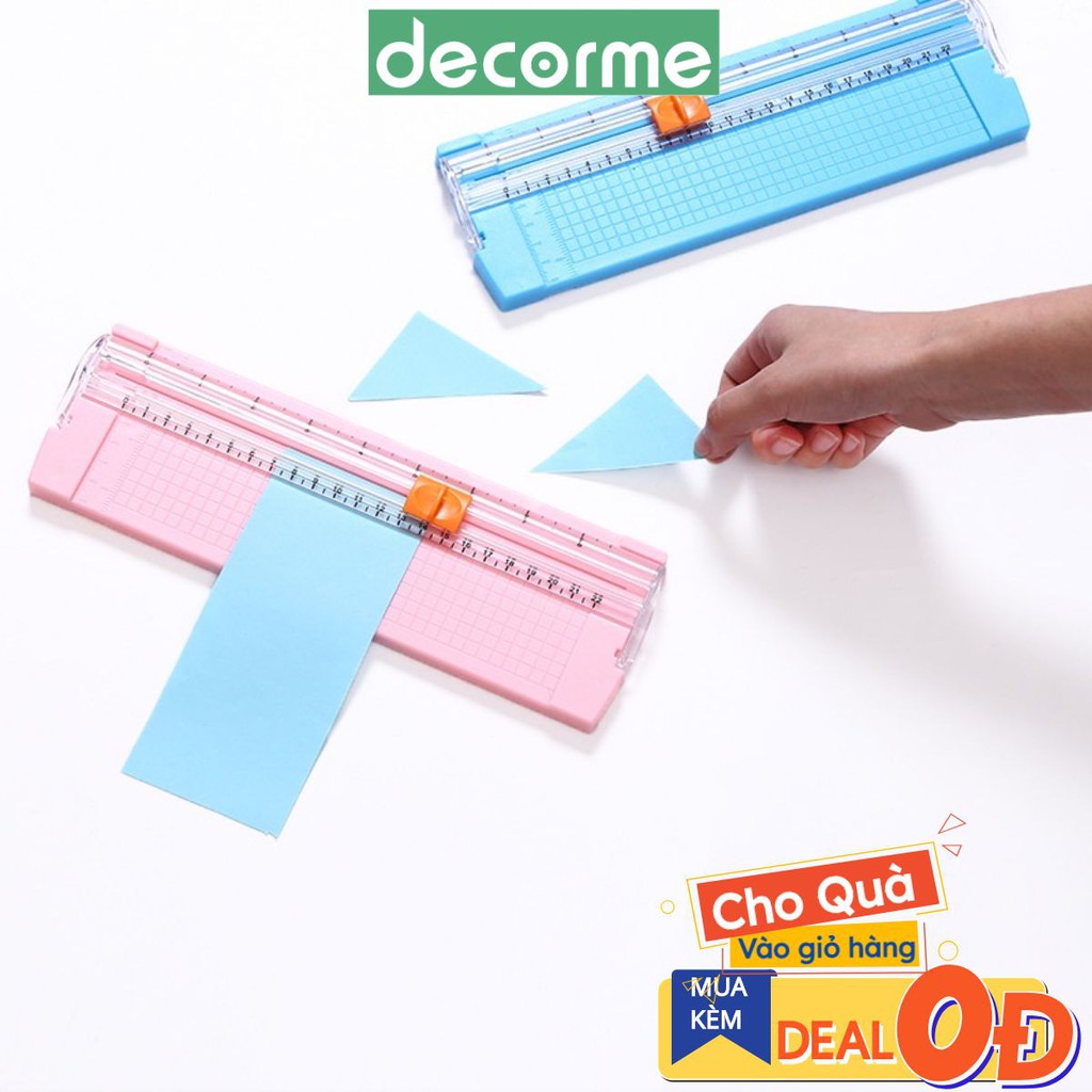 Bàn cắt giấy mini Decorme trượt  hai chiều  - nhanh - chính xác - an toàn