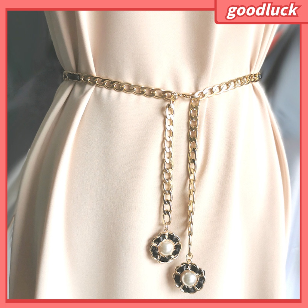 &lt; Golu &gt; Dây Xích Đeo Thắt Lưng Quần Jean Bắt Sáng Với Thiết Kế Đơn Giản Trang Trí Đầm / Trang Sức Bằng Hợp Kim Cho Nữ Mặc Hàng Ngày