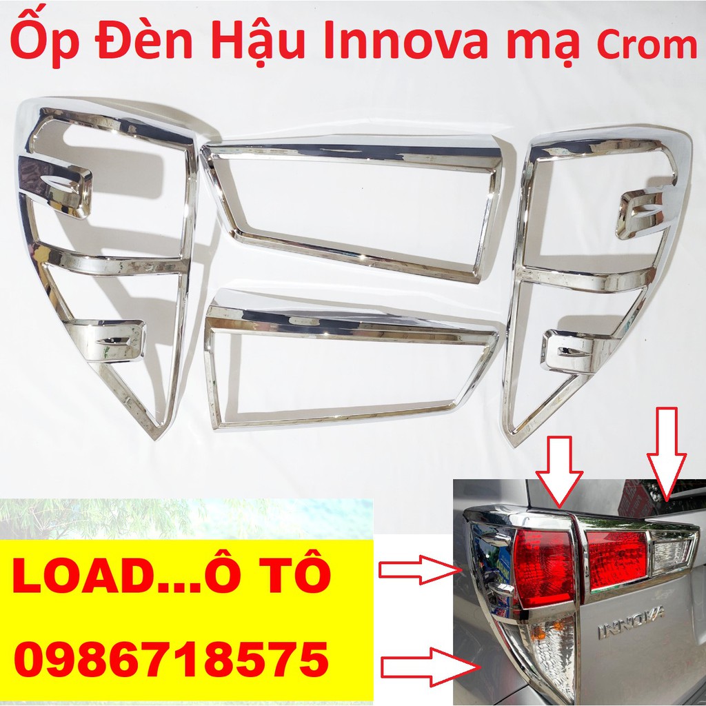 Ốp Viền Đèn Pha, Hậu Xe Toyota Innova 2022-2017 Mạ Crom Sáng Bóng