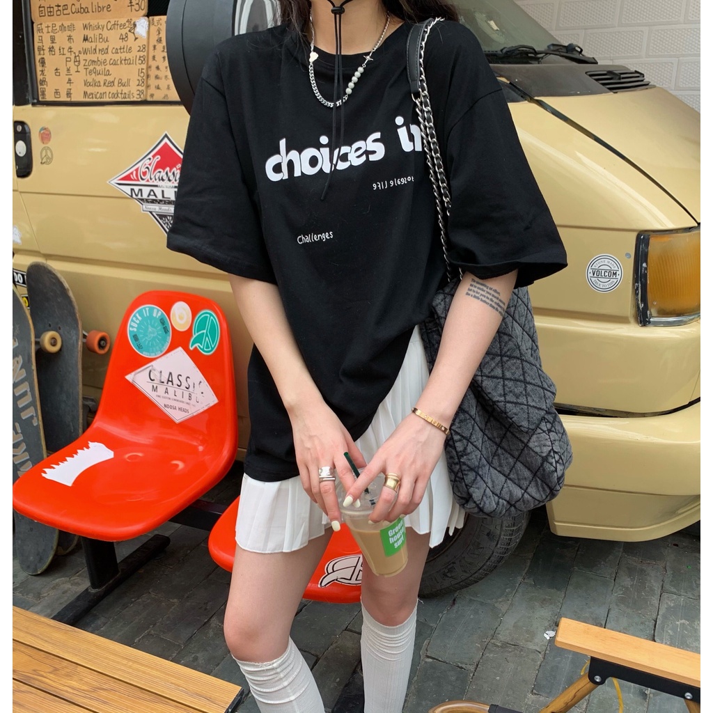 Áo thun nữ dáng dài rộng thời trang phong cách hàn quốc cho nữ