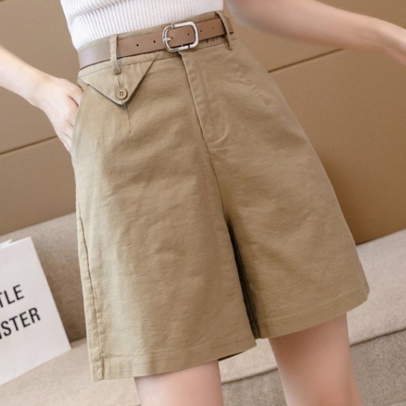 Quần Short Thời Trang Hàn Quốc Cá Tính 165426 Quần Short Lưng Cao Ống Rộng Kiểu Dáng Đơn Giản Hợp Thời Trang