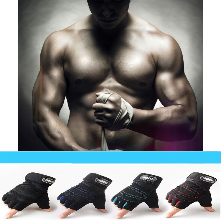 [P2] Găng tay thể thao tập Gym, Bao Tay Thể Thao, có quấn cổ tay trợ lực, chất vải dày dặn siêu bền