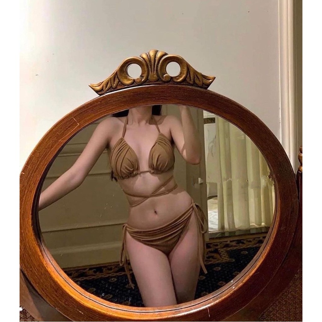 Bikini đẹp sexy cao cấp đi biển bán kèm áo choàng khoen tròn Đồ bơi nữ 2 mảnh gợi cảm | BigBuy360 - bigbuy360.vn