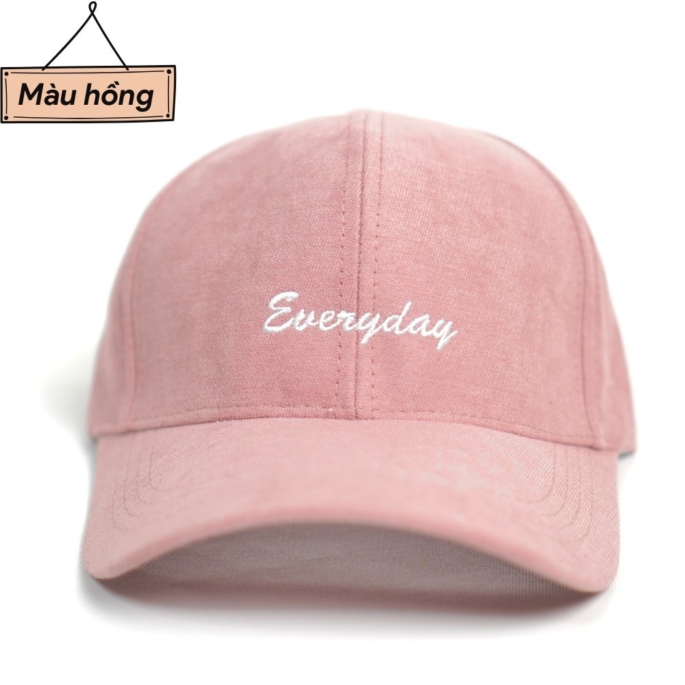 Mũ lưỡi trai EVERYDAY, nón kết nam nữ thời trang logo thêu sắc nét form đứng dáng