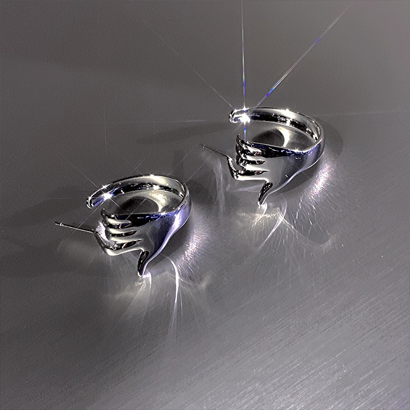 Khuyên Tai Hình Móng Vuốt Năm Ngón Tay Phong Cách Thời Trang Unisex F774