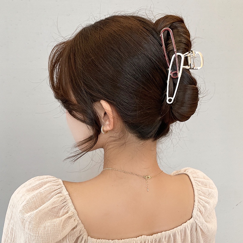 Kẹp Tóc Kim Loại Đơn Giản Sáng Tạo Phong Cách Hàn Quốc Cho Nữ
