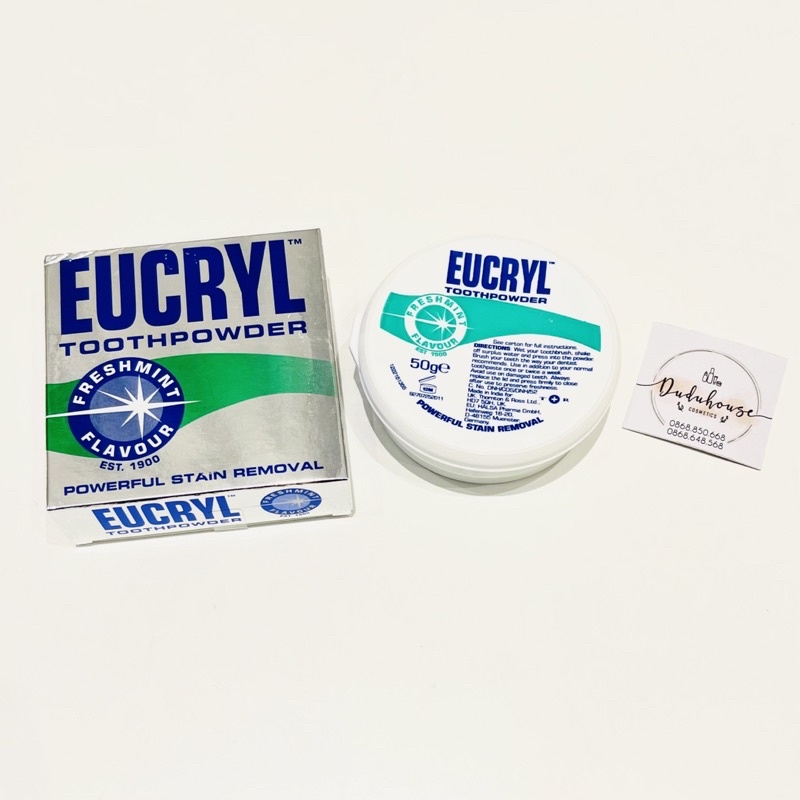 Combo bột và kem đánh răng trắng răng Eucryl