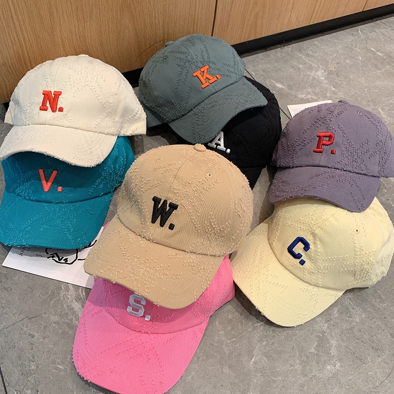 Mũ lưỡi trai chống nắng vành cong in chữ phong cách cổ điển thời trang mùa hè cho nam nữ