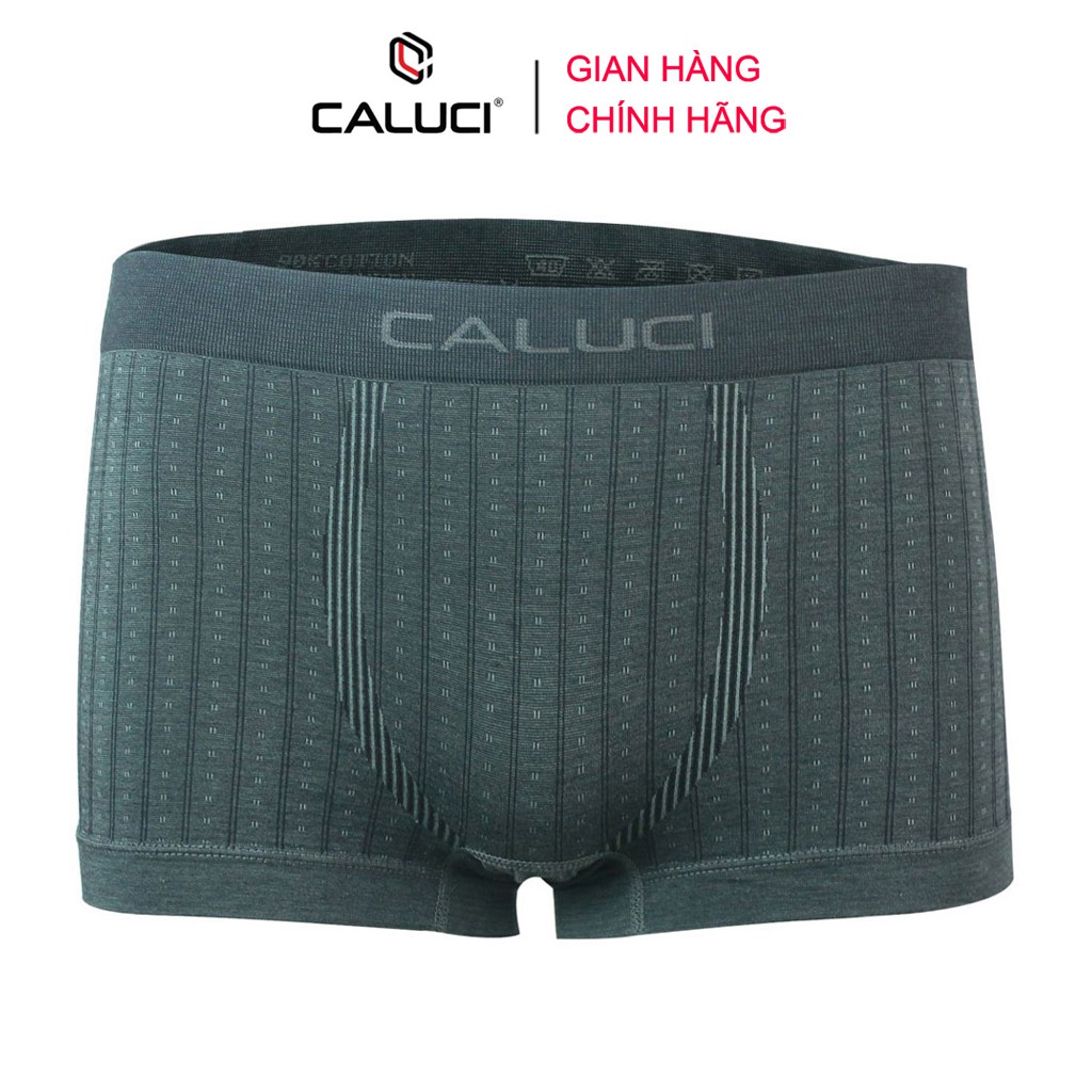 Set 3 quần lót nam Boxer CALUCI CA02, dáng đùi năng động, vải Cotton mềm mại, co giãn 4 chiều