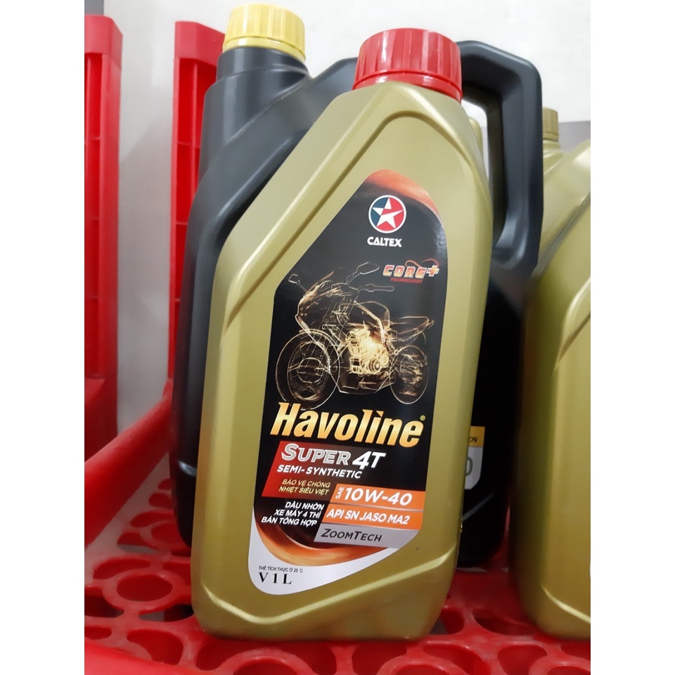 Nhớt xe số Caltex semi-synthetic 10w-40 1L