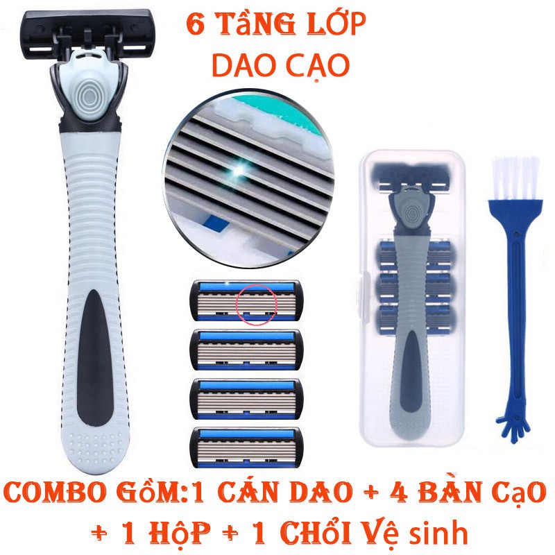 DAO CẠO RÂU CHUYÊN DỤNG NAM 6 TÂNG LƯỠI CAO CẤP