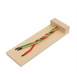 Giáo cụ Montessori - Bện dây Braiding Board