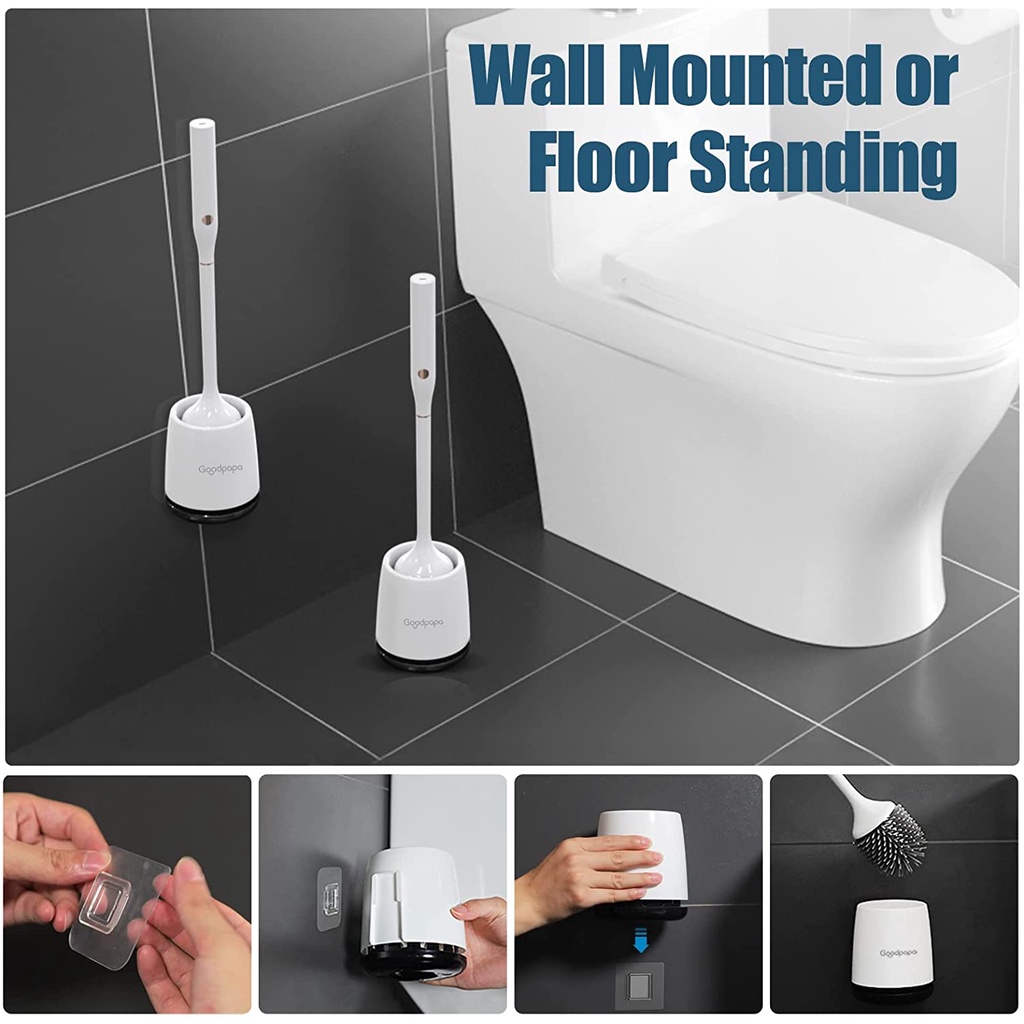 Xiaomi Youpin Bàn Chải Chà Toilet   Goodpa Bằng Silicon Với 2 Đầu Bàn Chải Tiện Dụng
