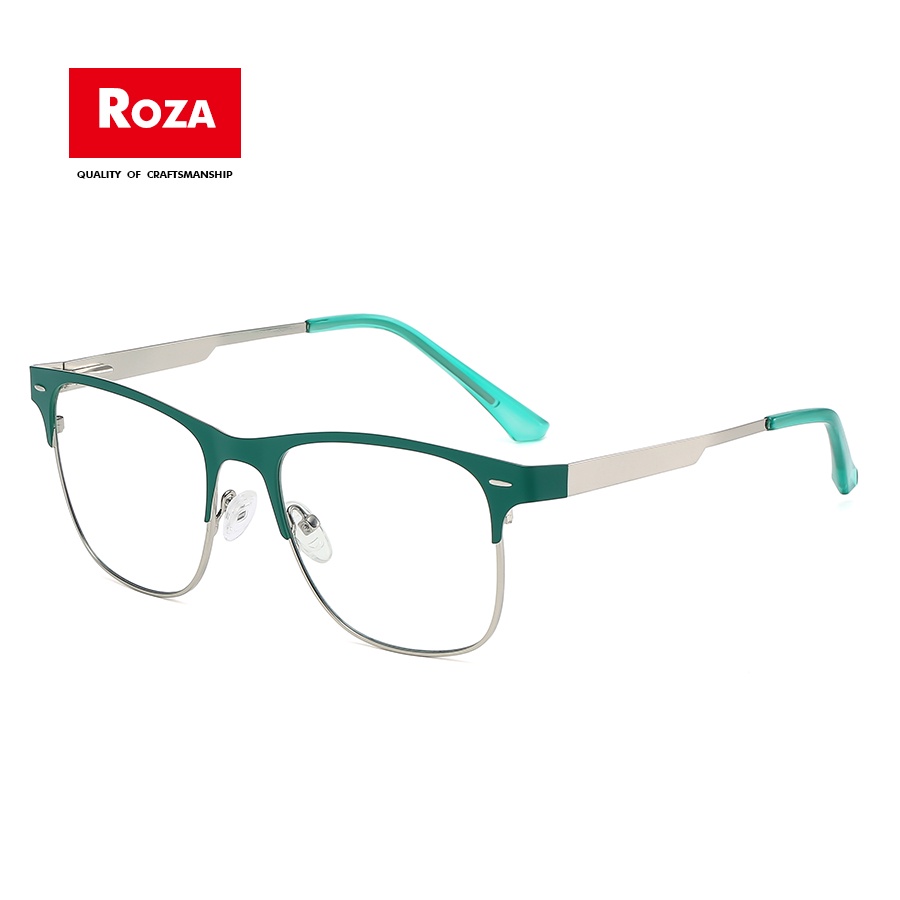 Mắt kính gọng vuông kim loại ROZA RZ1142 thời trang cho nữ