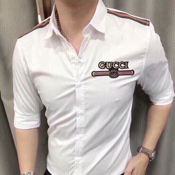 (CAO CẤP)Áo Sơ Mi Nam Kẻ Ngang Họa Tiết cao cấp SM00003 | BigBuy360 - bigbuy360.vn