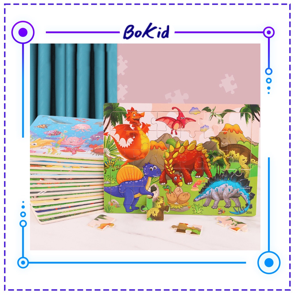 Đồ chơi thông minh - tranh ghép hình 30 mảnh bằng gỗ cho bé từ 3-6 tuổi phát triển tư duy