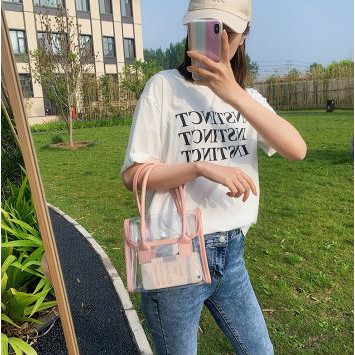 🌿🌿 Túi Xách Nữ Trong Suốt Sang Chảnh Mẫu Mới, Túi Trong Suốt, Túi Du Lịch Trong Suốt (3 Màu Lựa Chọn) | BigBuy360 - bigbuy360.vn