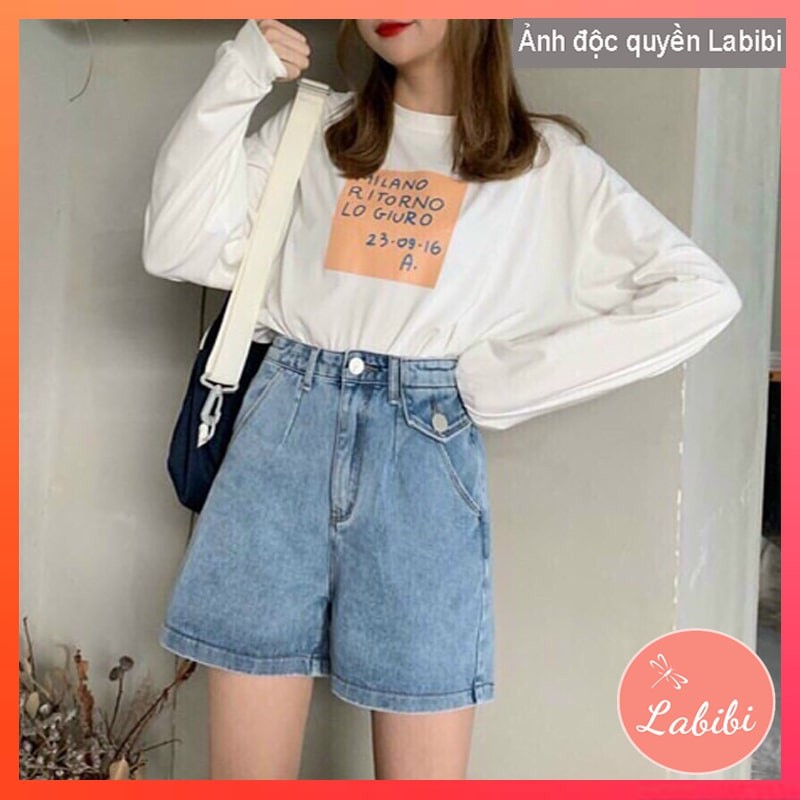 Quần Jeans Ngố Nữ Ống Rộng - Quần Bò Jean Đùi Ống Rộng Phong Cách Hàn Quốc | BigBuy360 - bigbuy360.vn