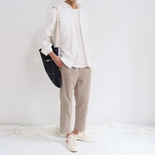 [ Ảnh Thật Cuối ] Quần kaki unisex basic pants