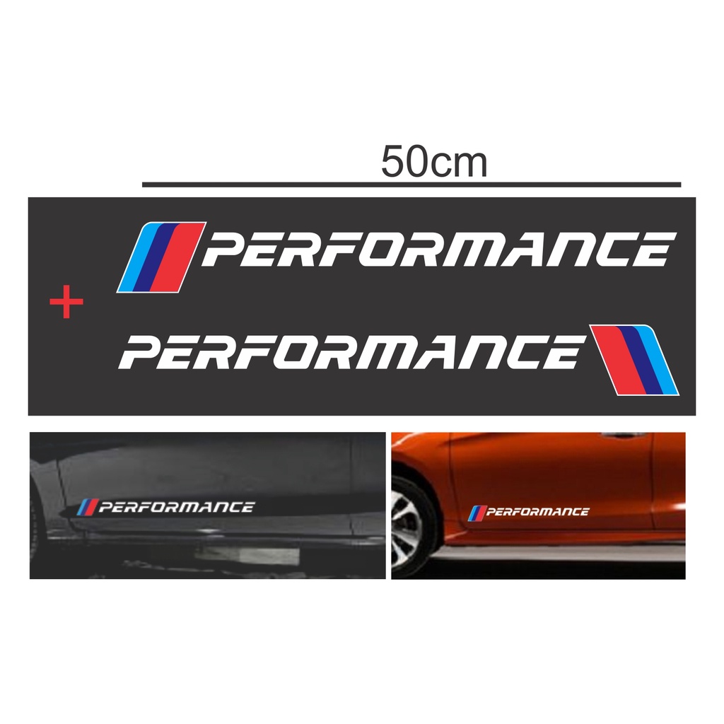 Combo bộ logo Performance kính chắn gió và trang trí thân xe
