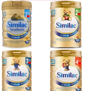 [mẫu mới date mới nhất] Similac đủ số 1-2-3-4 lon sắt IQ HMO