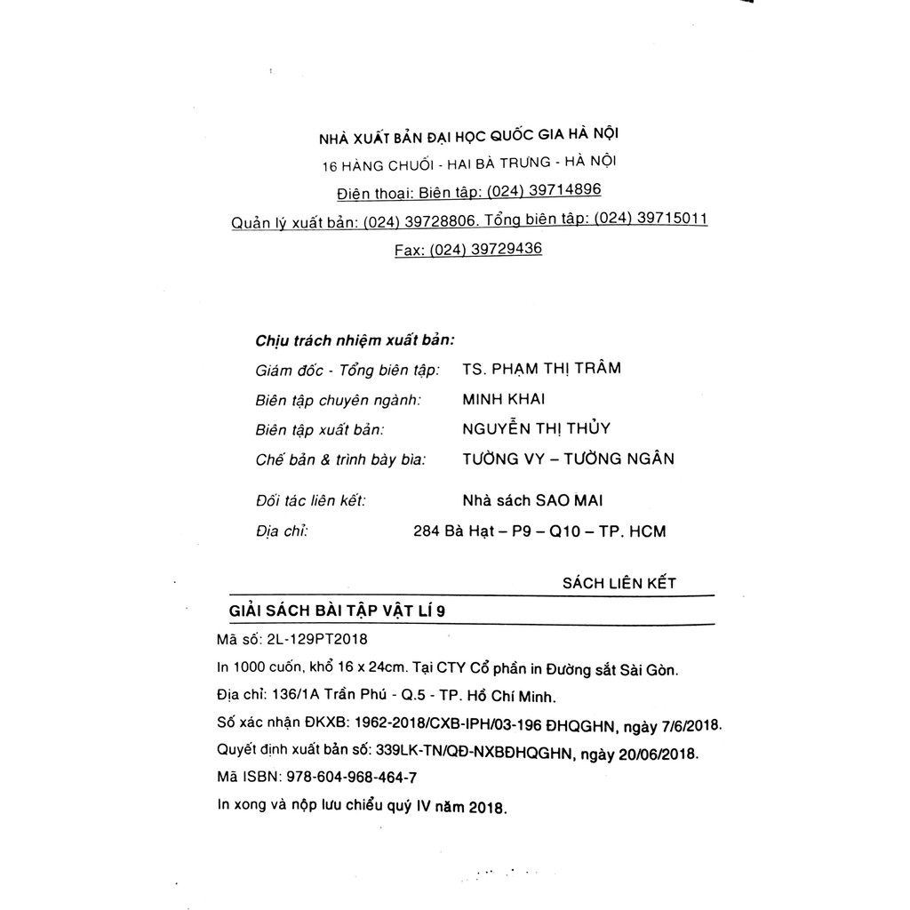 Sách - Giải Sách Bài Tập Vật Lí Lớp 9