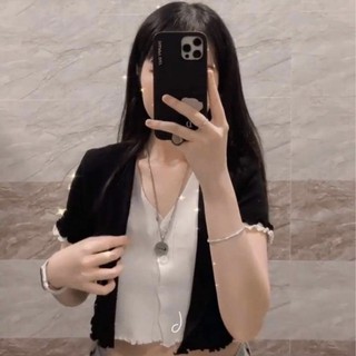 [VIDEO UNBOX] ÁO CROPTOP LEN LAYER LIỀN (sẵn)