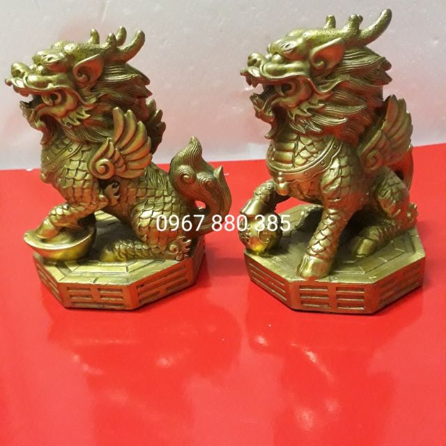 Đôi kỳ lân đế bát quái