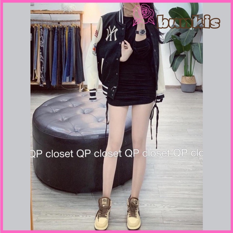 Áo Bomber NY Chất Nỉ Trong Lót Lông, Logo Thêu Cúc Bấm | BigBuy360 - bigbuy360.vn