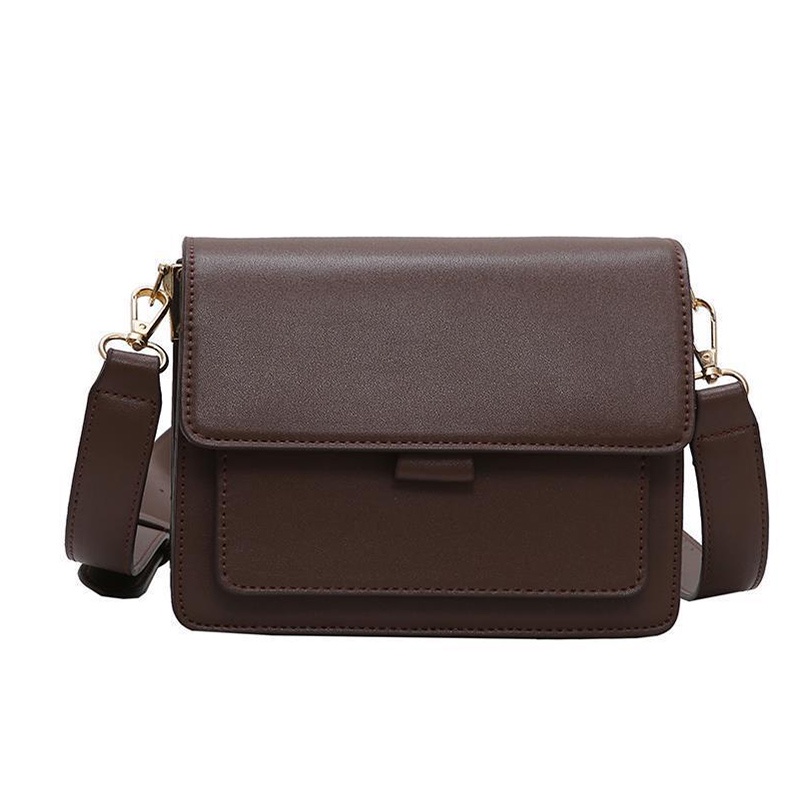 Túi Đeo Chéo Hình Vuông Nhỏ Màu Sắc Trơn Phong Cách Hàn Quốc Cho Nữ