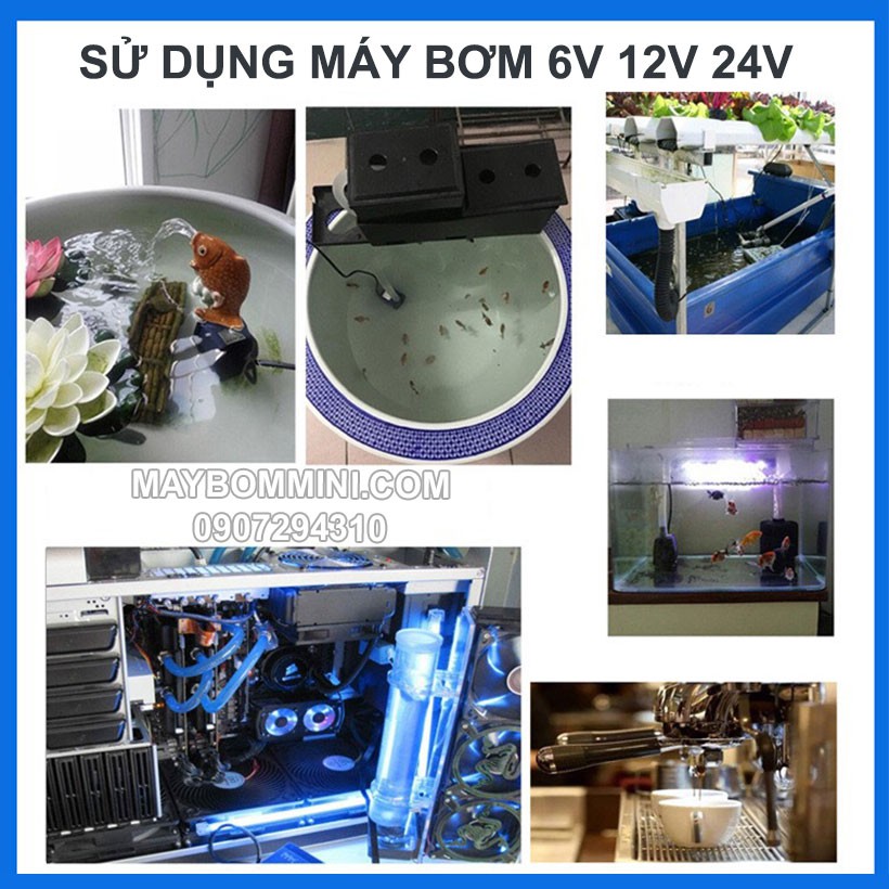 Máy Bơm Nước Mini 6V 12V 700L JT750