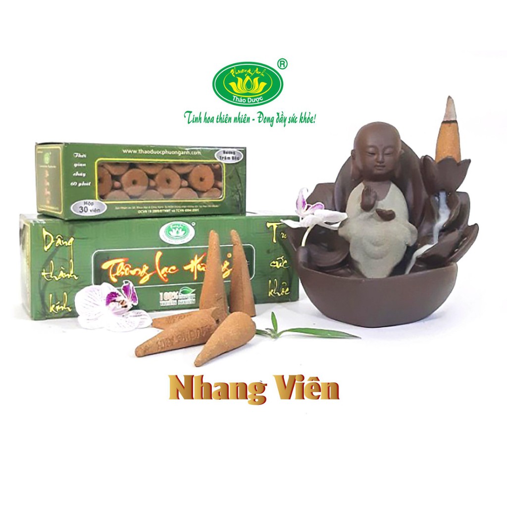 Nhang nụ thảo dược Thông Lạc Hương( 30 viên - 60 viên) hương Trầm Bắc