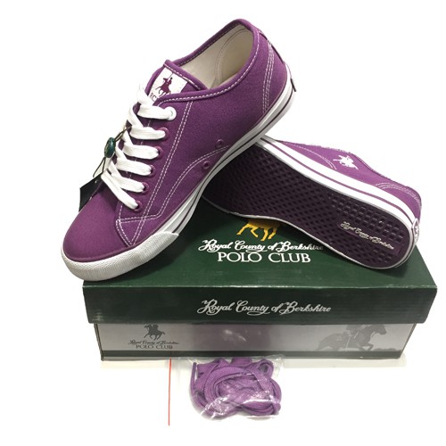 Giày thể thao nữ buộc dây tím Purple - Polo Club - chuẩn xuất EU, sản phẩm xuất dư Full Box Made in Viet Nam