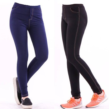 Hot Quần legging dài giả jean thời trang